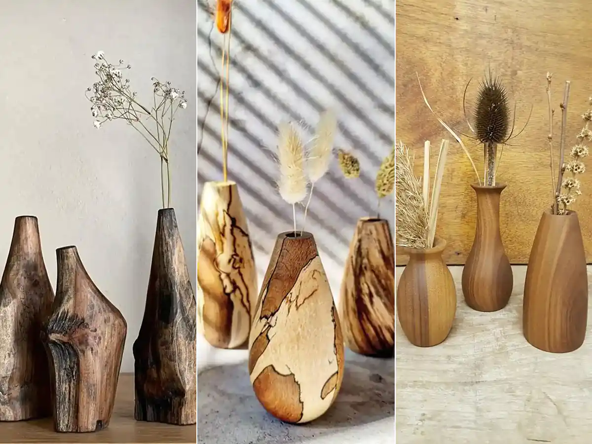 گلدان مینیمال و ترند چوبی (جدیدترین مدل های ترند امسال ۱۴۰۴ - ۲۰۲۵)