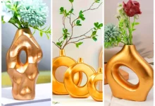 گلدان گل سرامیکی طلایی (جدیدترین مدل های ترند امسال ۱۴۰۴ - ۲۰۲۵)