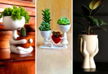 گلدون دکوری انسانک (جدیدترین مدل های ترند امسال ۱۴۰۴ - ۲۰۲۵)