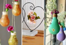 گلدون فانتزی با لامپ (جدیدترین مدل های ترند امسال ۱۴۰۴ - ۲۰۲۵)