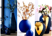 گلدون لاکچری آبی رویال (جدیدترین مدل های ترند امسال ۱۴۰۴ - ۲۰۲۵)