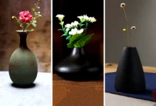 گلدون مشکی کوچک فانتزی (جدیدترین مدل های ترند امسال ۱۴۰۴ - ۲۰۲۵)