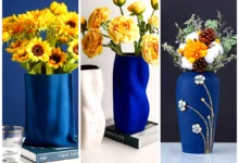 گلدون مینیمال سرمه‌ای (جدیدترین مدل های ترند امسال ۱۴۰۴ - ۲۰۲۵)