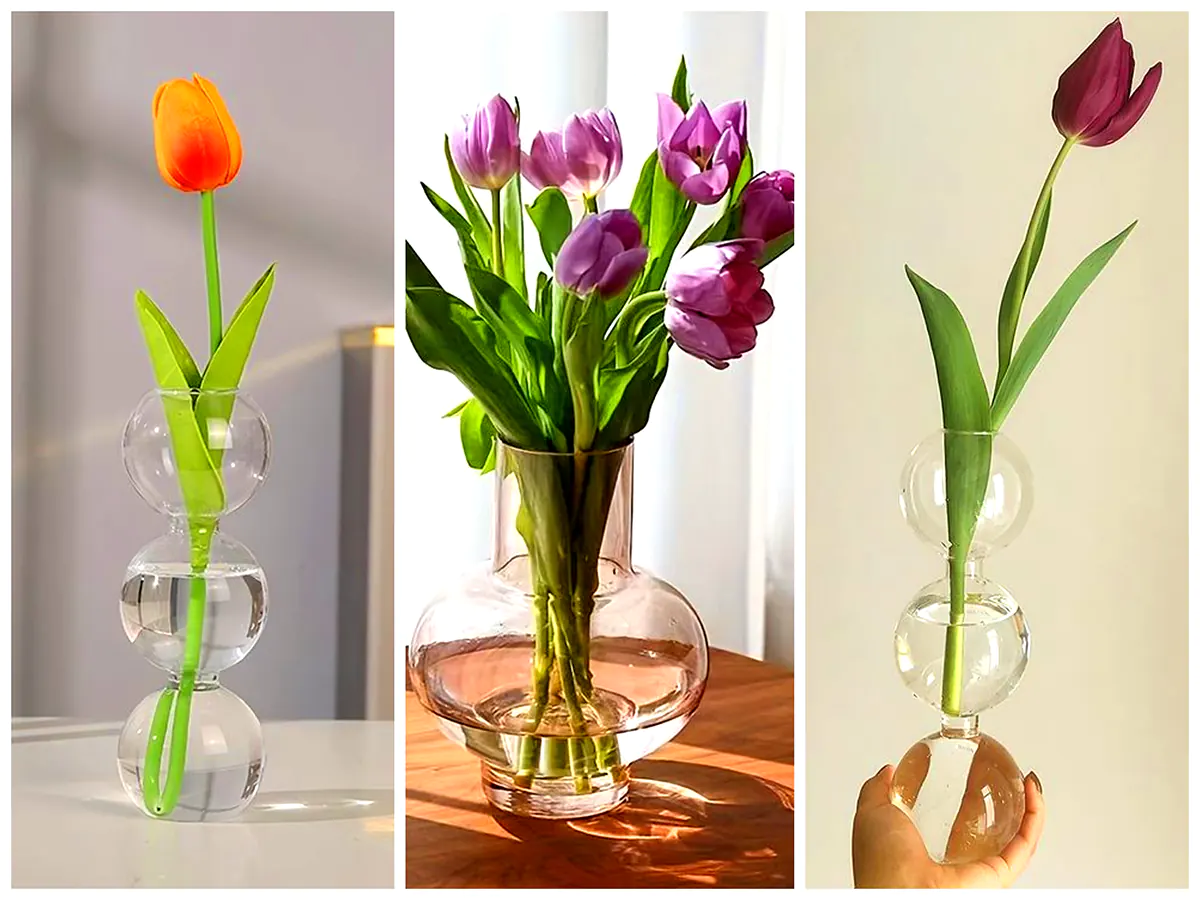 گلدون گرد استوانه‌ای رومیزی (جدیدترین مدل های ترند امسال ۱۴۰۴ - ۲۰۲۵)