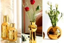 گلدون گرد طلایی (جدیدترین مدل های ترند امسال ۱۴۰۴ - ۲۰۲۵)