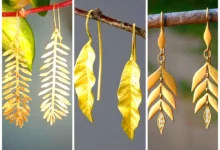 گوشواره آویز برگی (جدیدترین مدل های ترند امسال ۱۴۰۴ - ۲۰۲۵)
