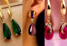 گوشواره جدید نگین دار خاص (جدیدترین مدل های ترند امسال ۱۴۰۴ - ۲۰۲۵)
