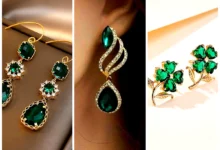 گوشواره زمردی لاکچری (جدیدترین مدل های ترند امسال ۱۴۰۴ - ۲۰۲۵)