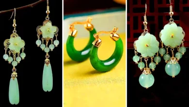 گوشواره سنگ جید شیک (جدیدترین مدل های ترند امسال ۱۴۰۴ - ۲۰۲۵)