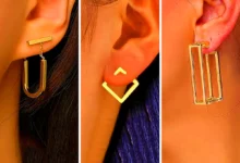 گوشواره طلای لوکس مربعی (جدیدترین مدل های ترند امسال ۱۴۰۴ - ۲۰۲۵)
