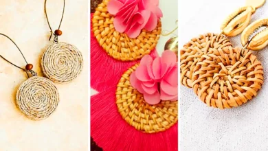 گوشواره فانتزی حصیری (جدیدترین مدل های ترند امسال ۱۴۰۴ - ۲۰۲۵)