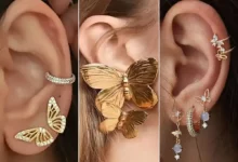 گوشواره لوکس پروانه ای طلا (جدیدترین مدل های ترند امسال ۱۴۰۴ - ۲۰۲۵)
