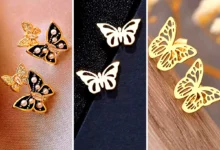 گوشواره میخی پروانه‌ای (جدیدترین مدل های ترند امسال ۱۴۰۴ - ۲۰۲۵)