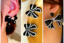 گوشواره پاپیون مشکی (جدیدترین مدل های ترند امسال ۱۴۰۴ - ۲۰۲۵)