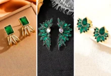گوشواره گل میخی زمردی (جدیدترین مدل های ترند امسال ۱۴۰۴ - ۲۰۲۵)