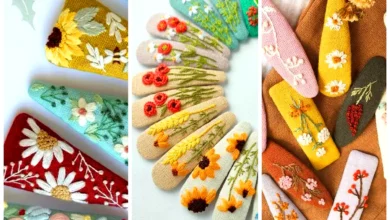 گیره مو کتانی دست دوز (جدیدترین مدل های ترند امسال ۱۴۰۴ - ۲۰۲۵)