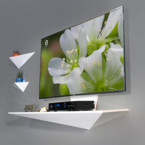 میز تلویزیون دیواری راهپود مدل نیلوفر A113 به همراه طبقه دیواری