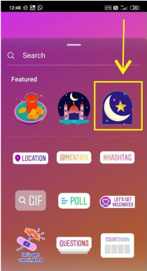 استیکر رمضان ramadan در اینستاگرام