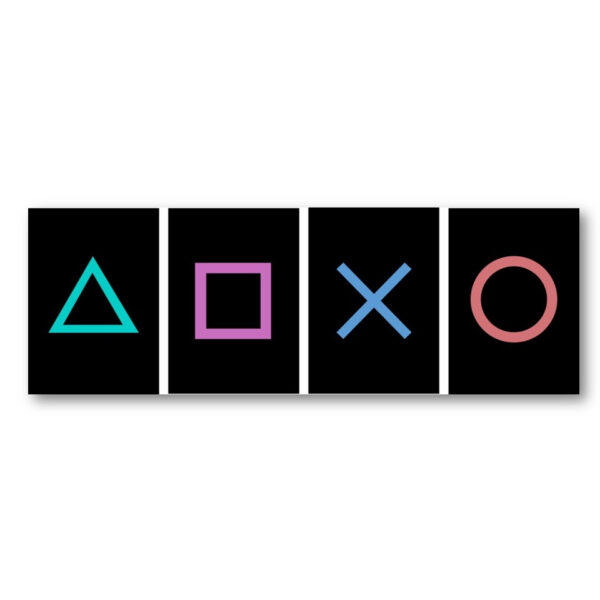 تابلو شاسی 4تکه طرح بازی مدل game decor