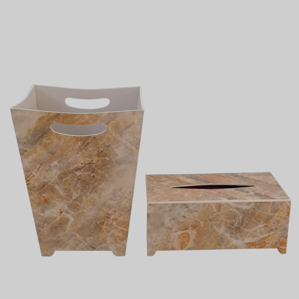 ست سطل و جعبه دستمال کاغذی مدل j166