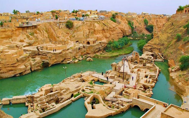 عکسی زیبا از سازه های آبی شوشتر