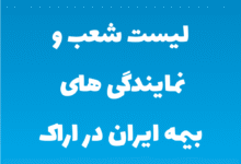 لیست شعب و نمایندگی های بیمه ایران در اراک