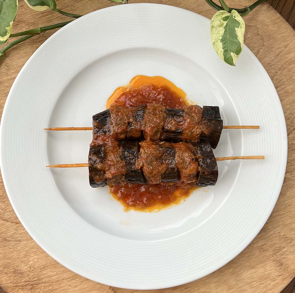 طرز تهیه کباب بادمجان تابه‌ای خوشمزه و مجلسی (فیلم آموزشی)
