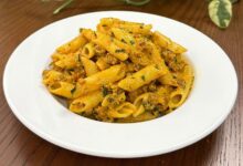 طرز تهیه پاستا با گوشت چرخ کرده (فیلم آموزشی)