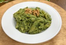 طرز تهیه پاستا با سس پستو خوشمزه (فیلم آموزشی)