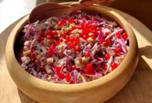 طرز تهیه سالاد یلدایی خوشمزه و رنگارنگ (فیلم آموزشی)