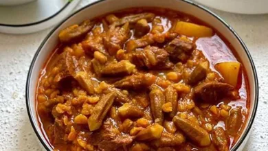 طرز تهیه خورشت بامیه خوشمزه و راحت(با تمر هندی) 22